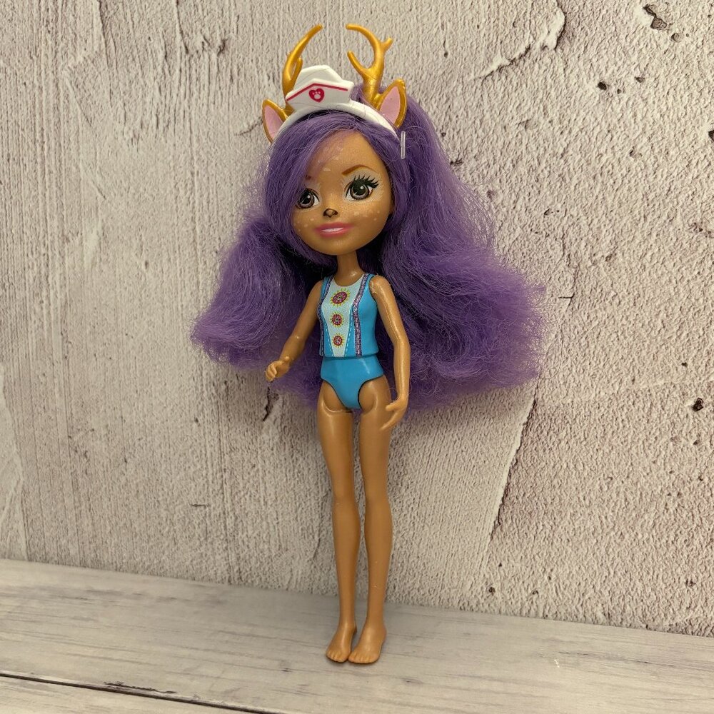 Enchantimals Danessa Deer Caring Vet Doll 2016 Purple Hair Antlers (SKU: 267TO)